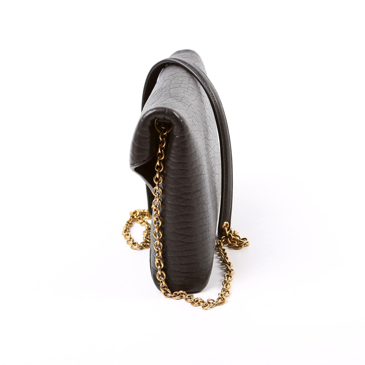 Saint Laurent Cassandre Chain Pouch Lambskin 819271 Black Bag