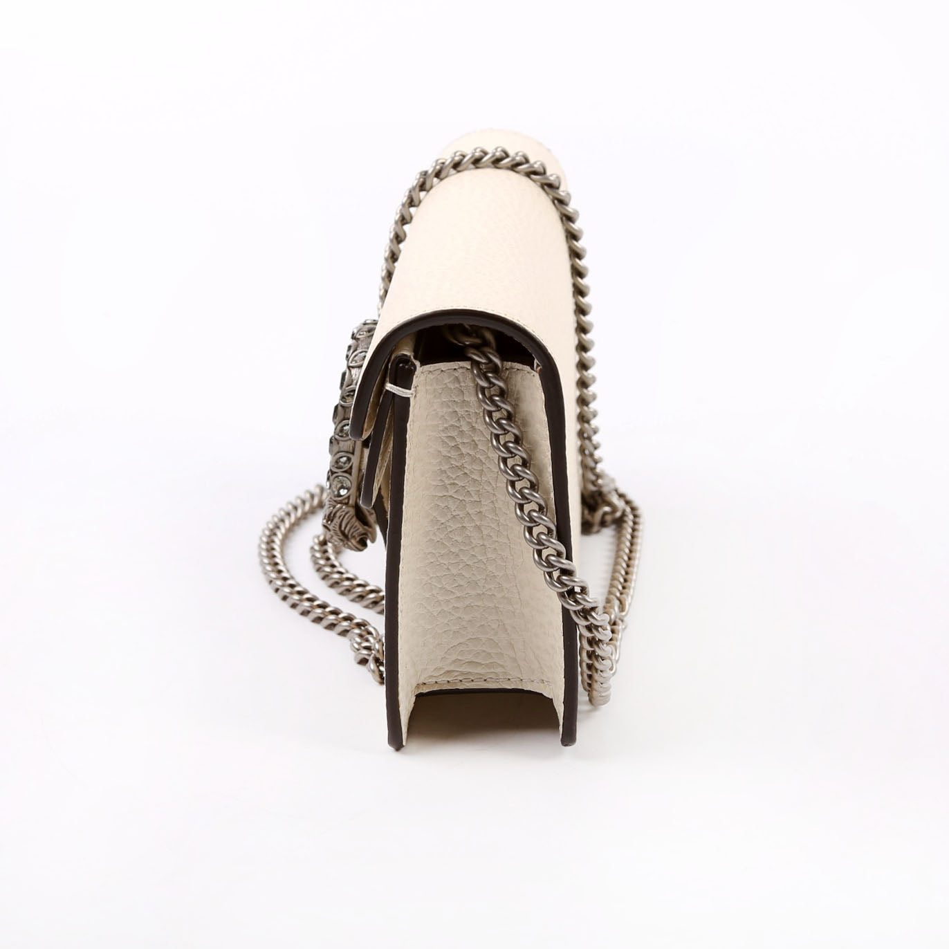 Gucci 476432 Dionysus Leather Super Mini White Bag