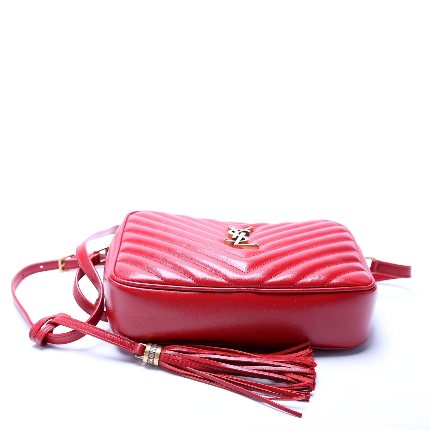 Saint Laurent Lou Camera Quilted 612544 Red Bag