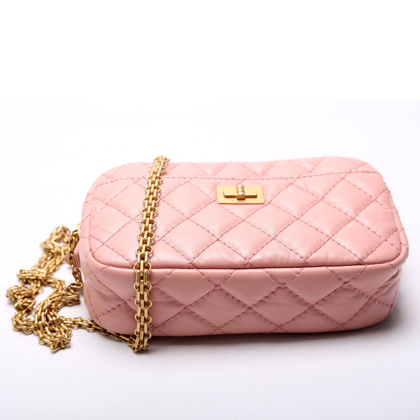 Chanel 2.55 Reissue Mini Camera Quilted Aged Calfskin Pink Bag