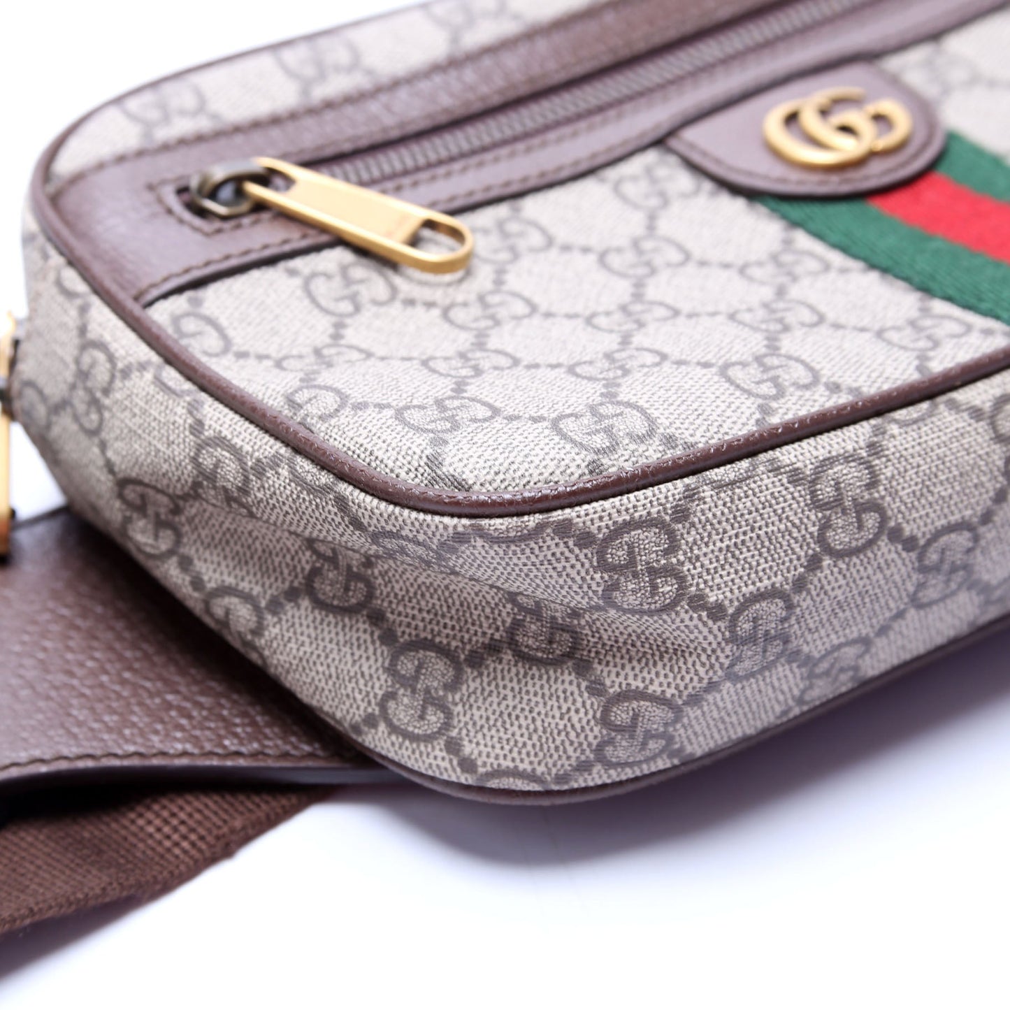 Gucci 574796 Ophidia GG Belt Brown Bag