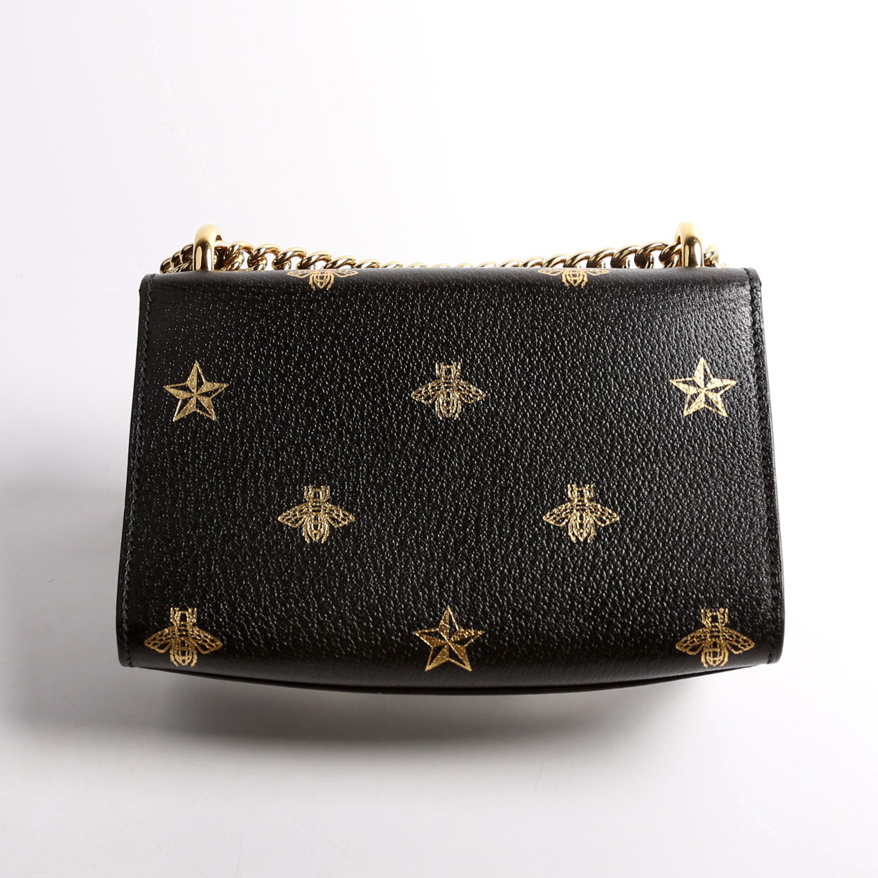 Gucci 432182 Padlock Bee Star Leather Small Bag