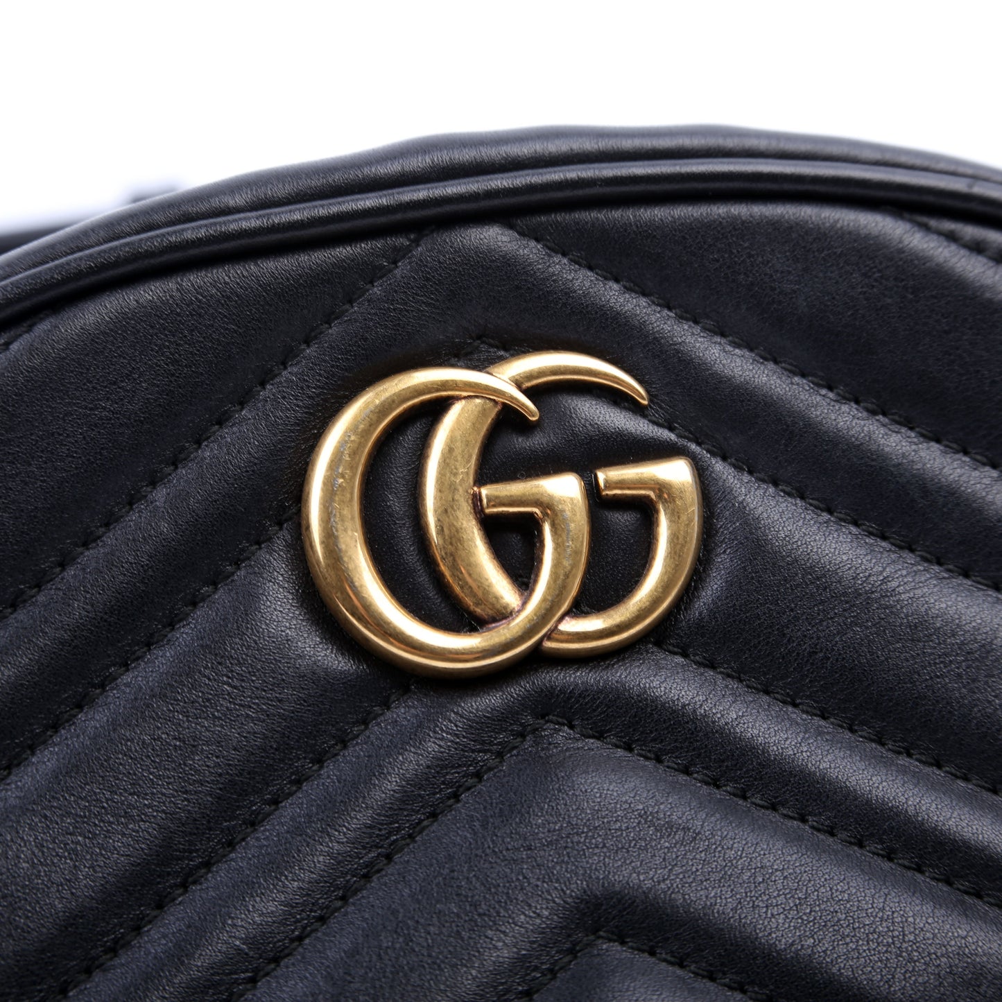 Gucci 476434 Marmont Belt Black Size 75 Bag