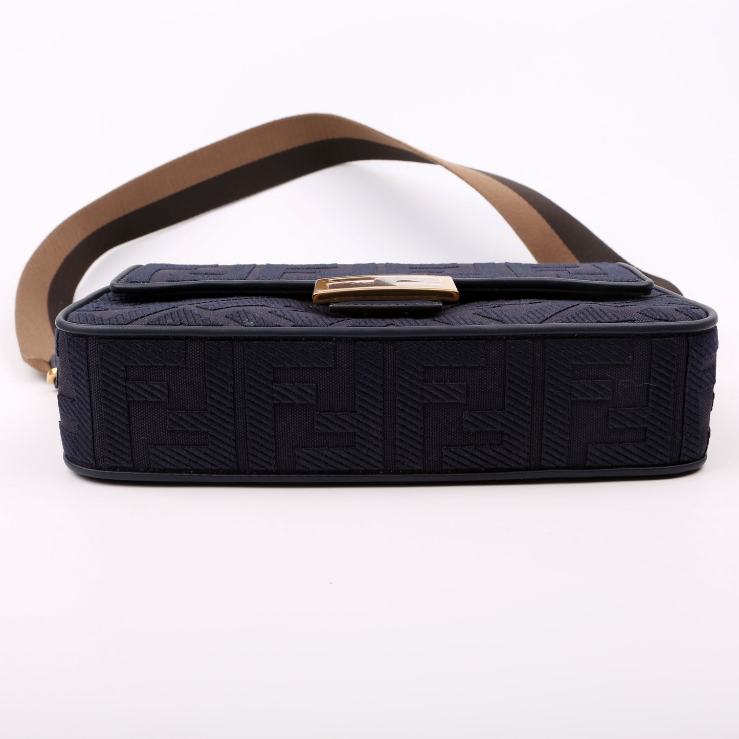 Fendi FF Jacquarduette Navy Bag