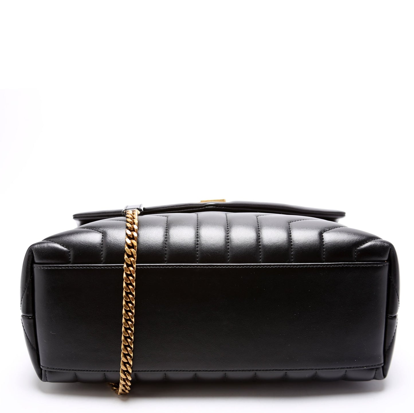 Saint Laurent Loulou Medium Quilted Black/Gold Bag
