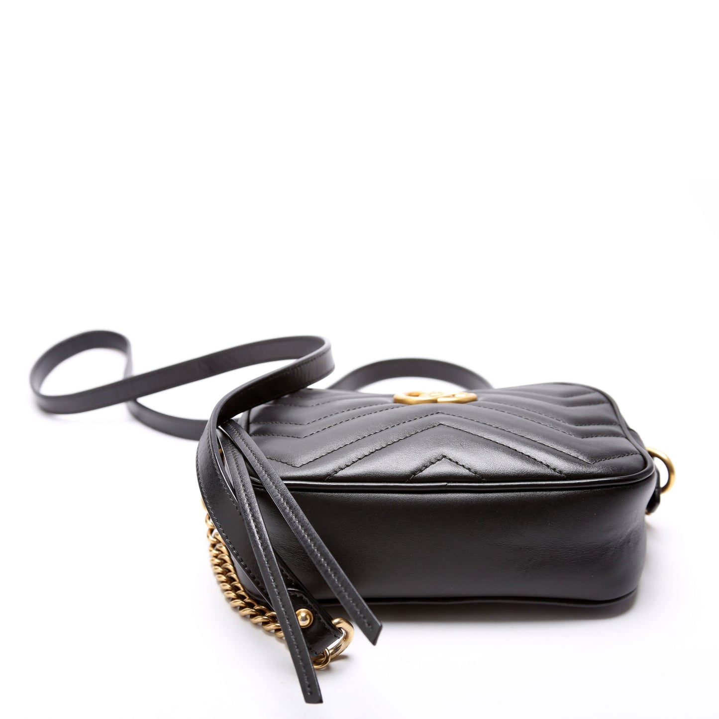 Gucci 448065 Marmont Mini Camera Black Bag