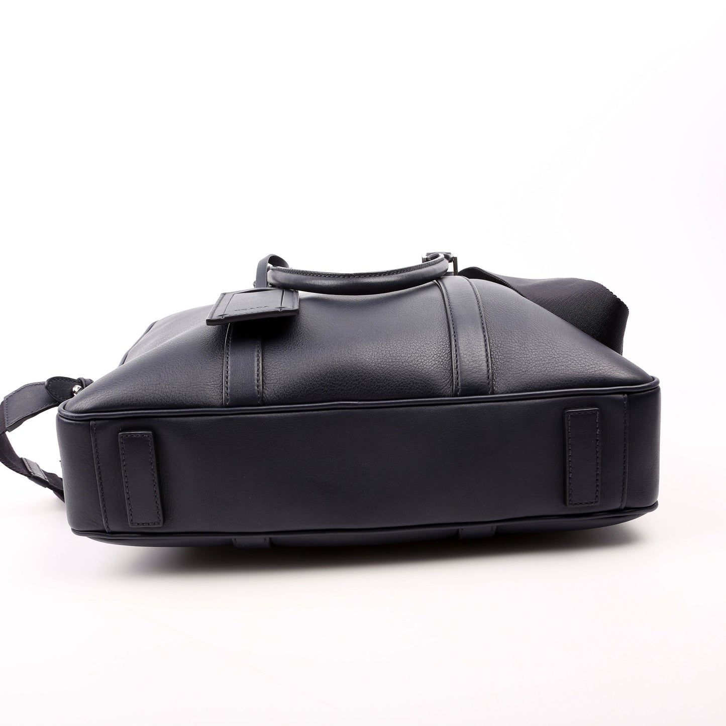 Prada 2VE305 Business 2-Way Leather Blue Bag