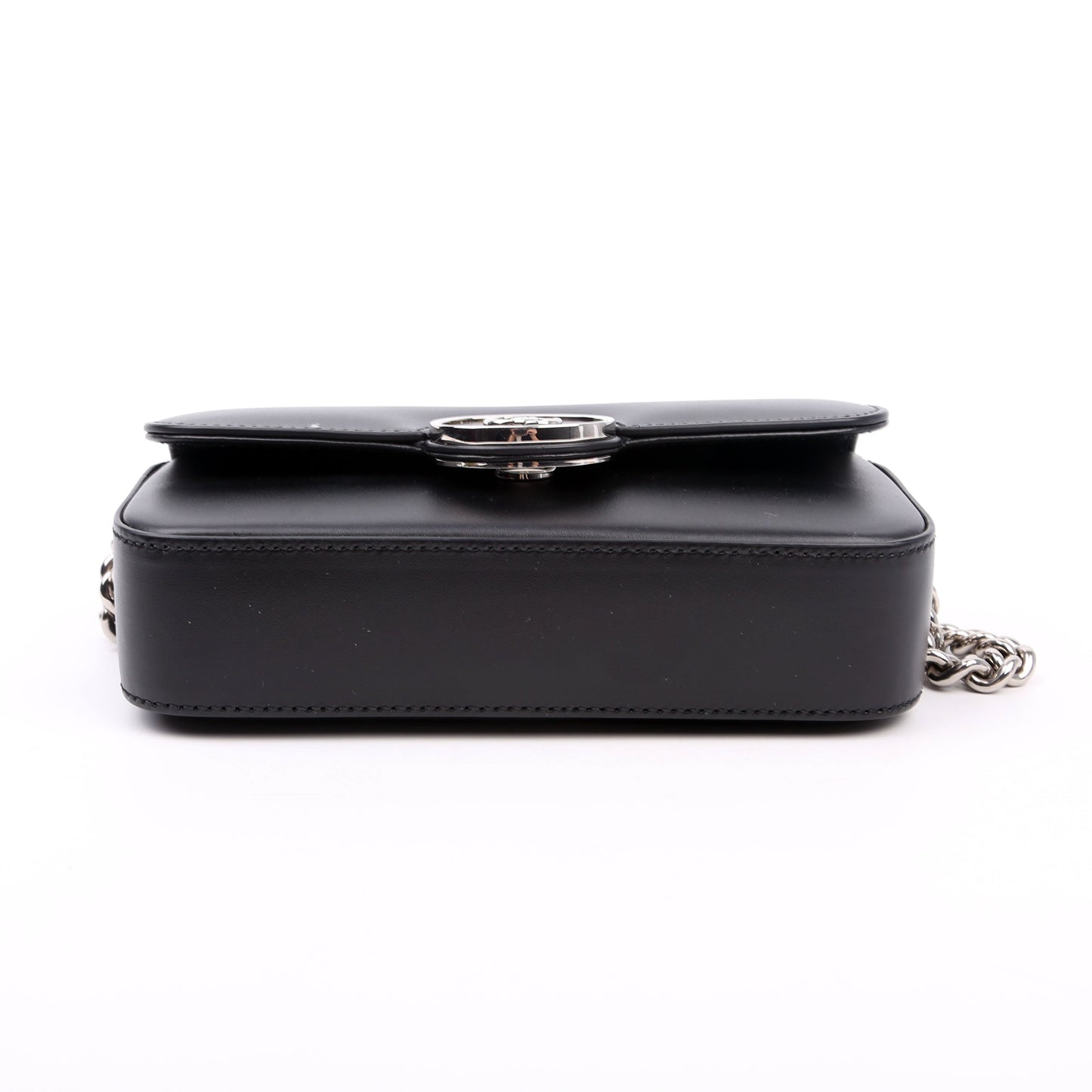 Gucci 760194 Petite GG Mini Calfskin Shoulder Black Bag