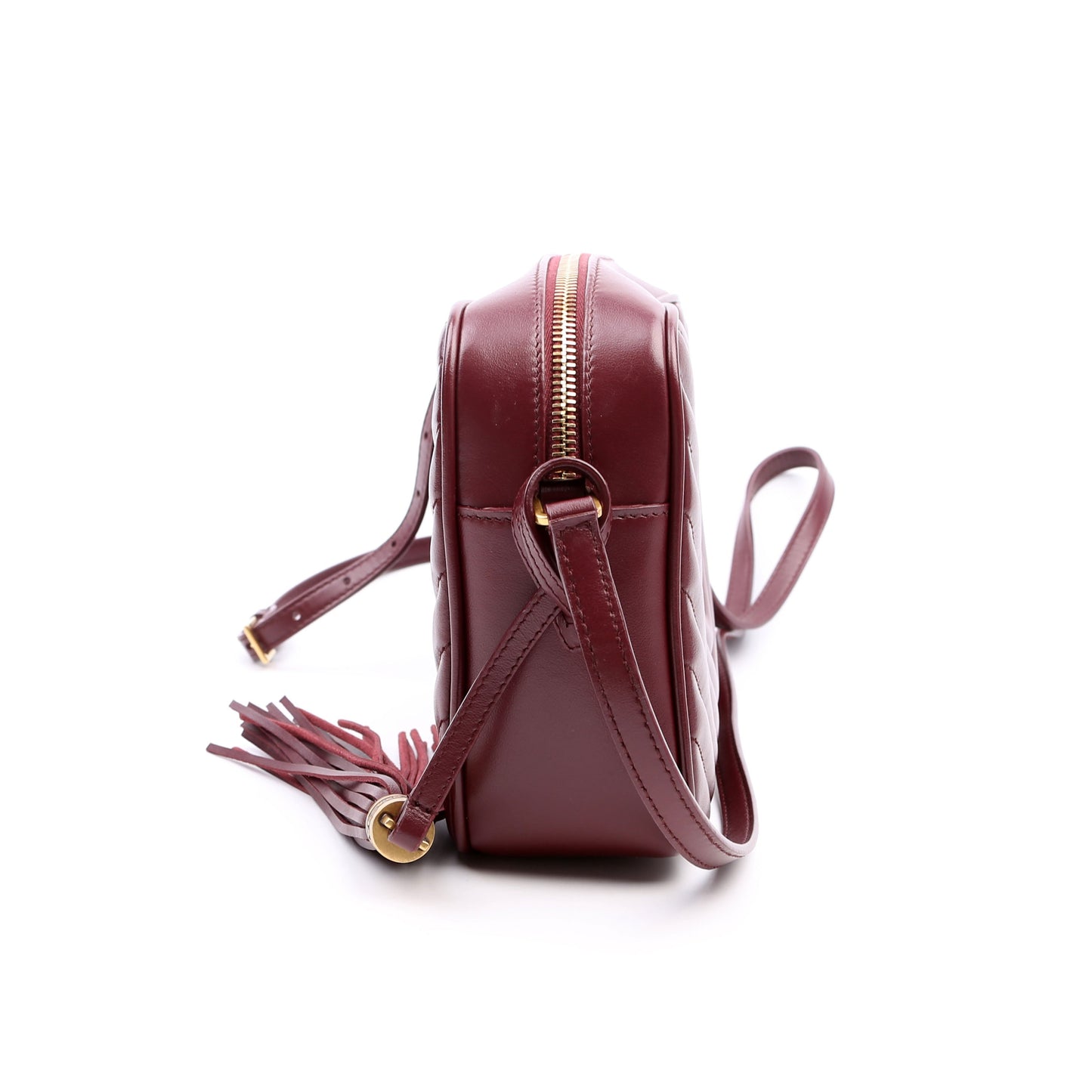 Saint Laurent Lou Camera Quilted 612544 Burgundy Bag