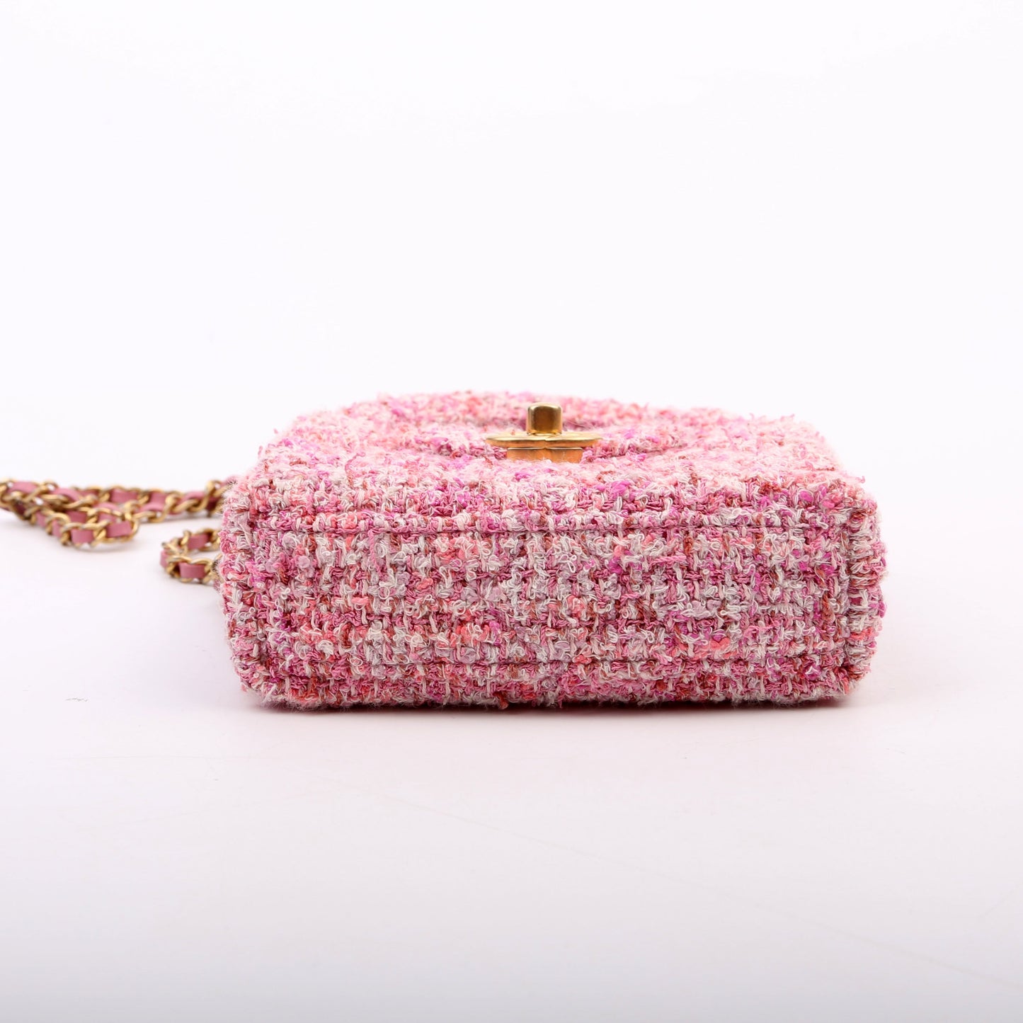 Chanel Kelly Shopper Mini Nano Tweed Pink Bag