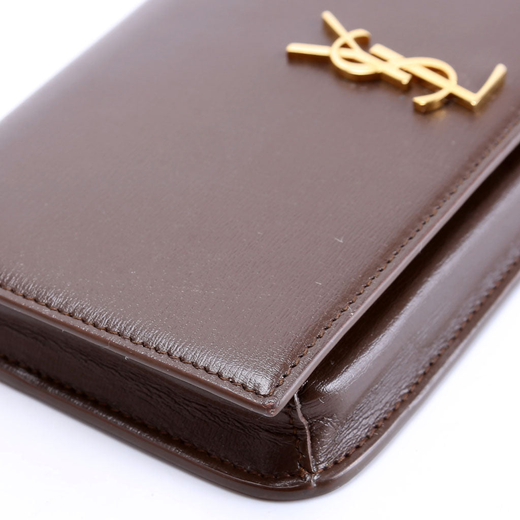 Saint Laurent 635095 Cassandra Phone Holder With Strap Brown Bag