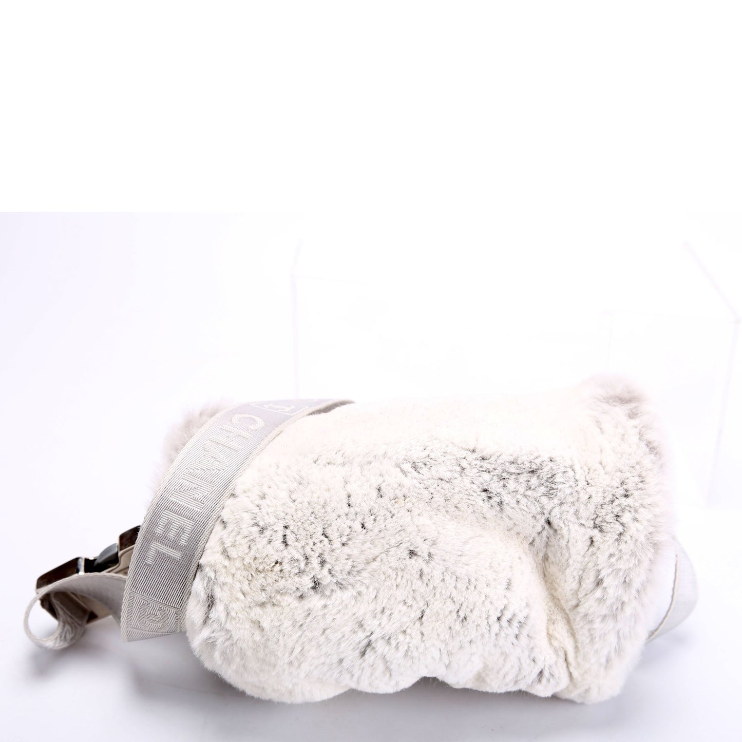 Chanel Sport Ligne Mini Duffle Rabbit Fur 10M Grey Bag