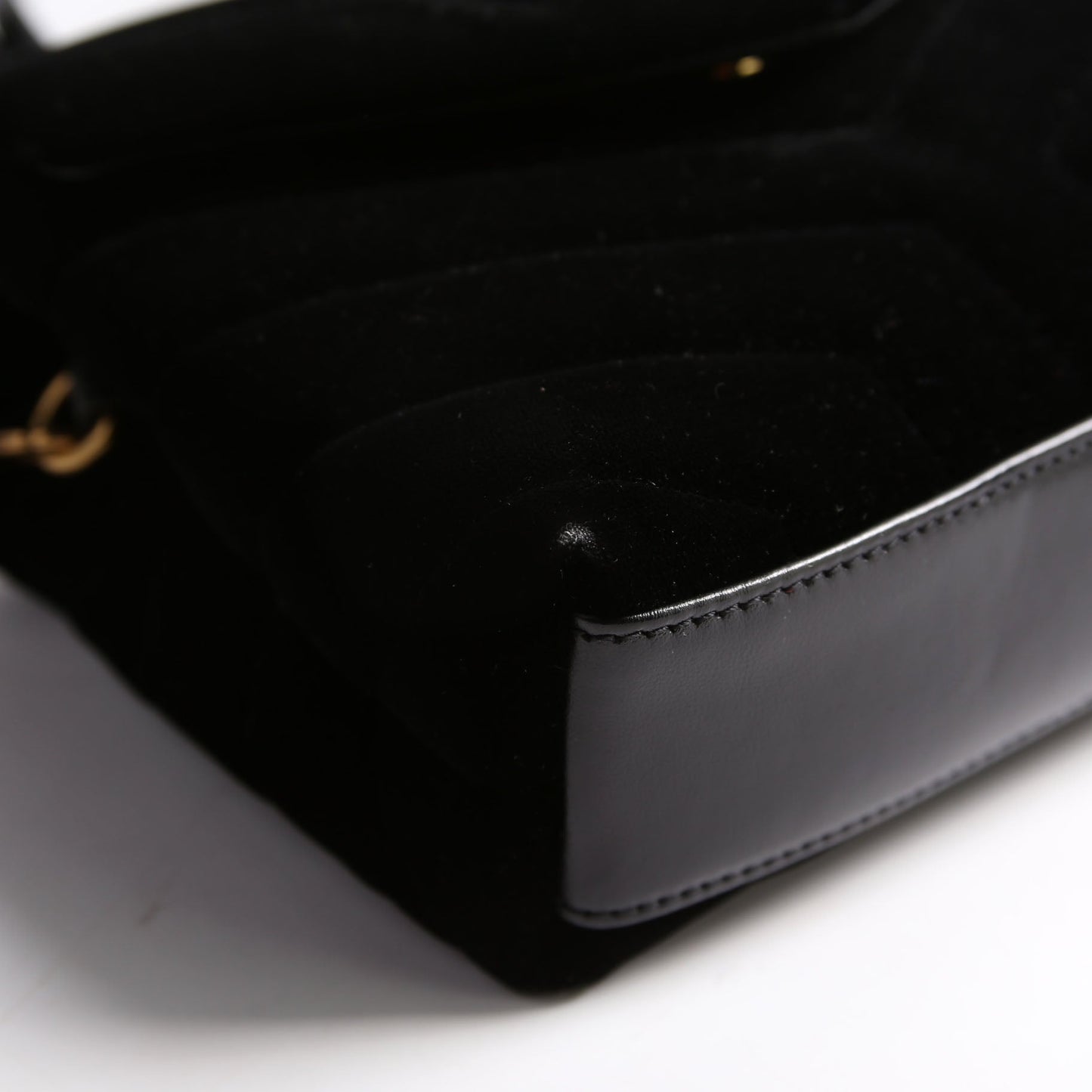 Saint Laurent LouLou Satchel Top Crossbody Velvet 467072 Black Bag