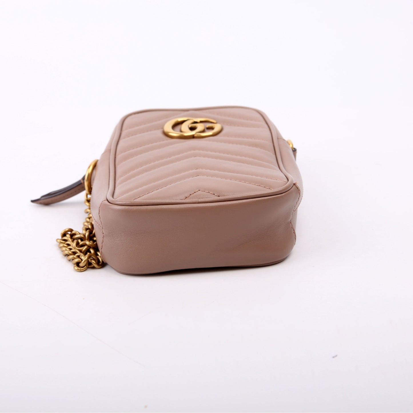 Gucci 598597 GG Marmont Mini Nude Bag