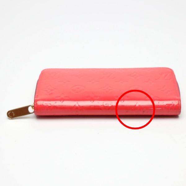 LOUIS VUITTON Long Wallet Purse M93202 Monogram Vernis Rose rich Zip Around Vernis Zippy wallet Women