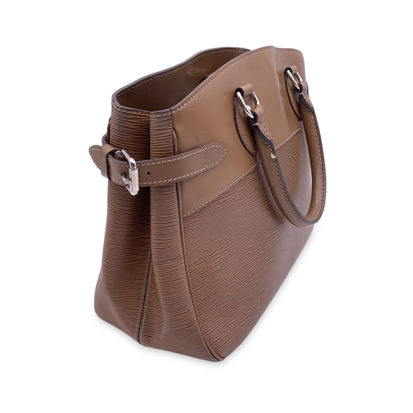 LOUIS VUITTON Light Brown Epi Leather Passy Pm Bag Satchel