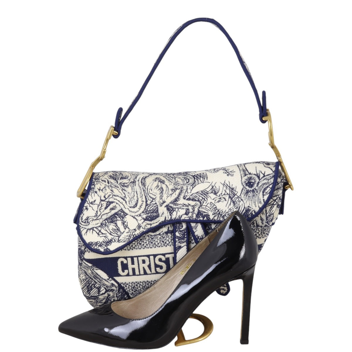 Dior Saddle Bag Toile de Jouy Reverse