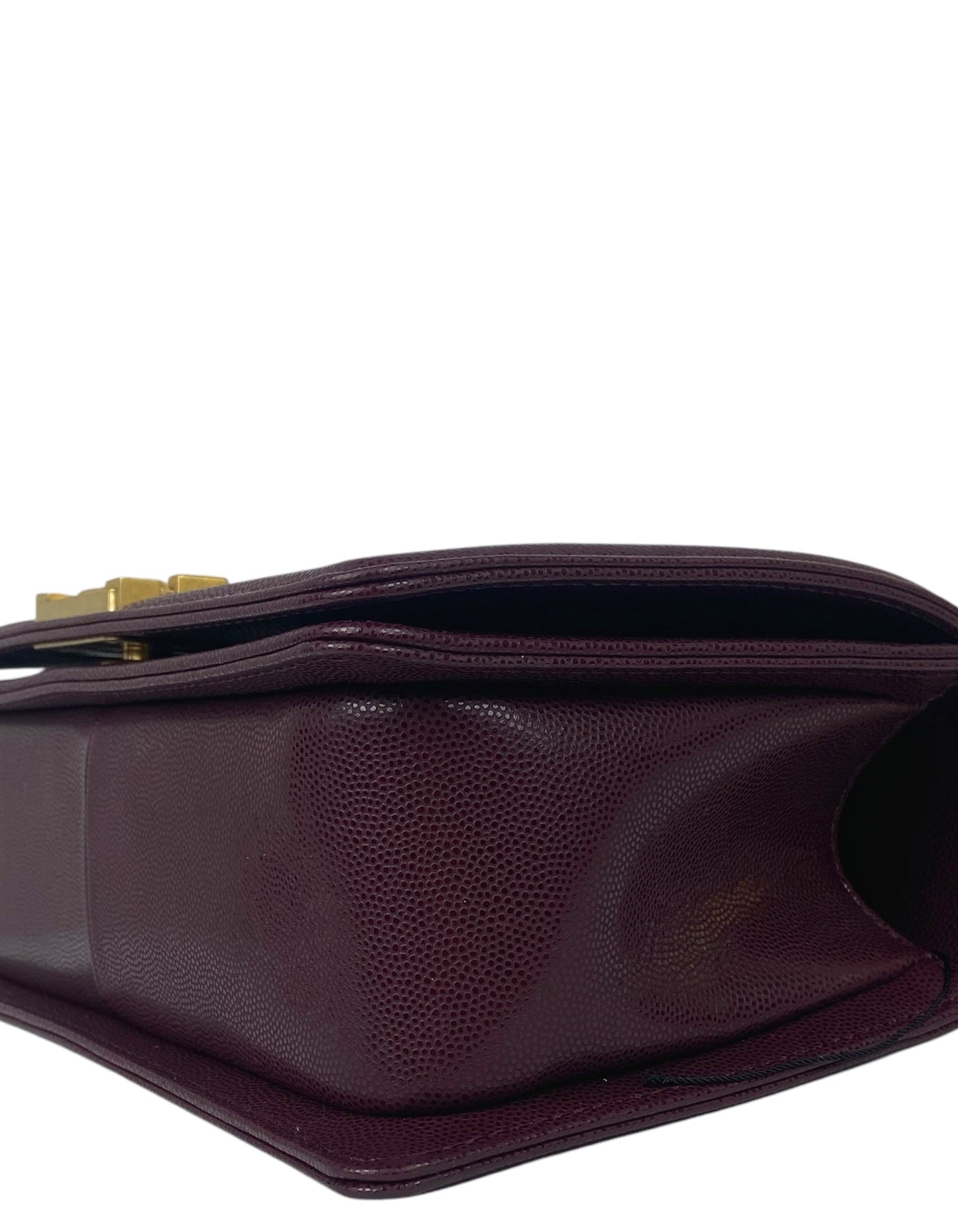 Chanel 2024 Burgundy Caviar Medium Top Handle Boy Handbag