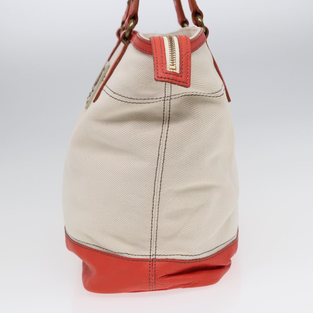 Burberry White Canvas Tote Bag ( )