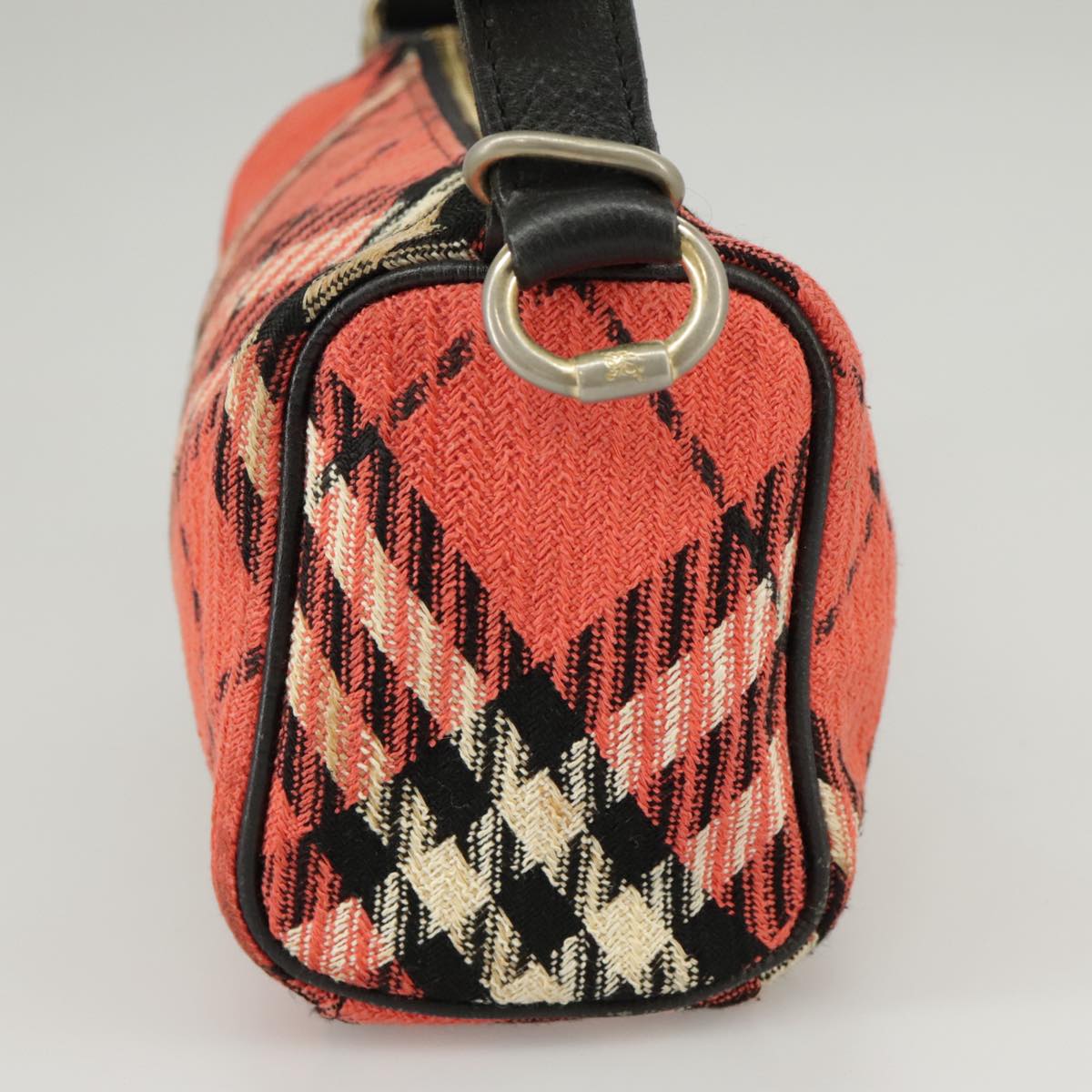 Burberry Nova Check Red Canvas Handbag ( )