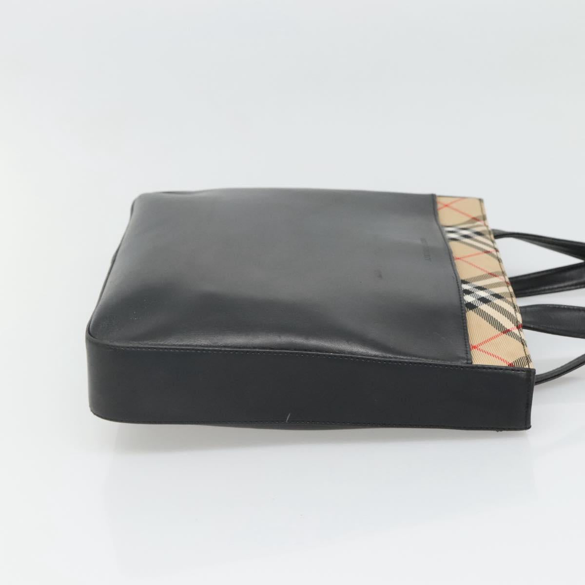Burberry Nova Check Black Leather Handbag ( )