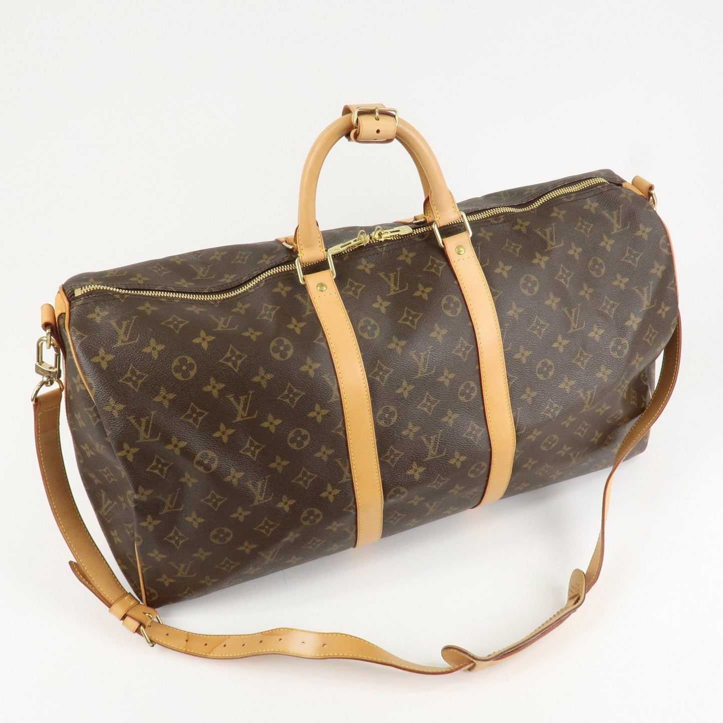 Louis Vuitton Monogram Keep All Bandouliere 55 Boston Bag M41414