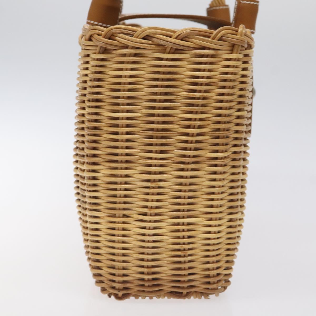 Burberry Beige, Brown Wicker Tote Bag ( )