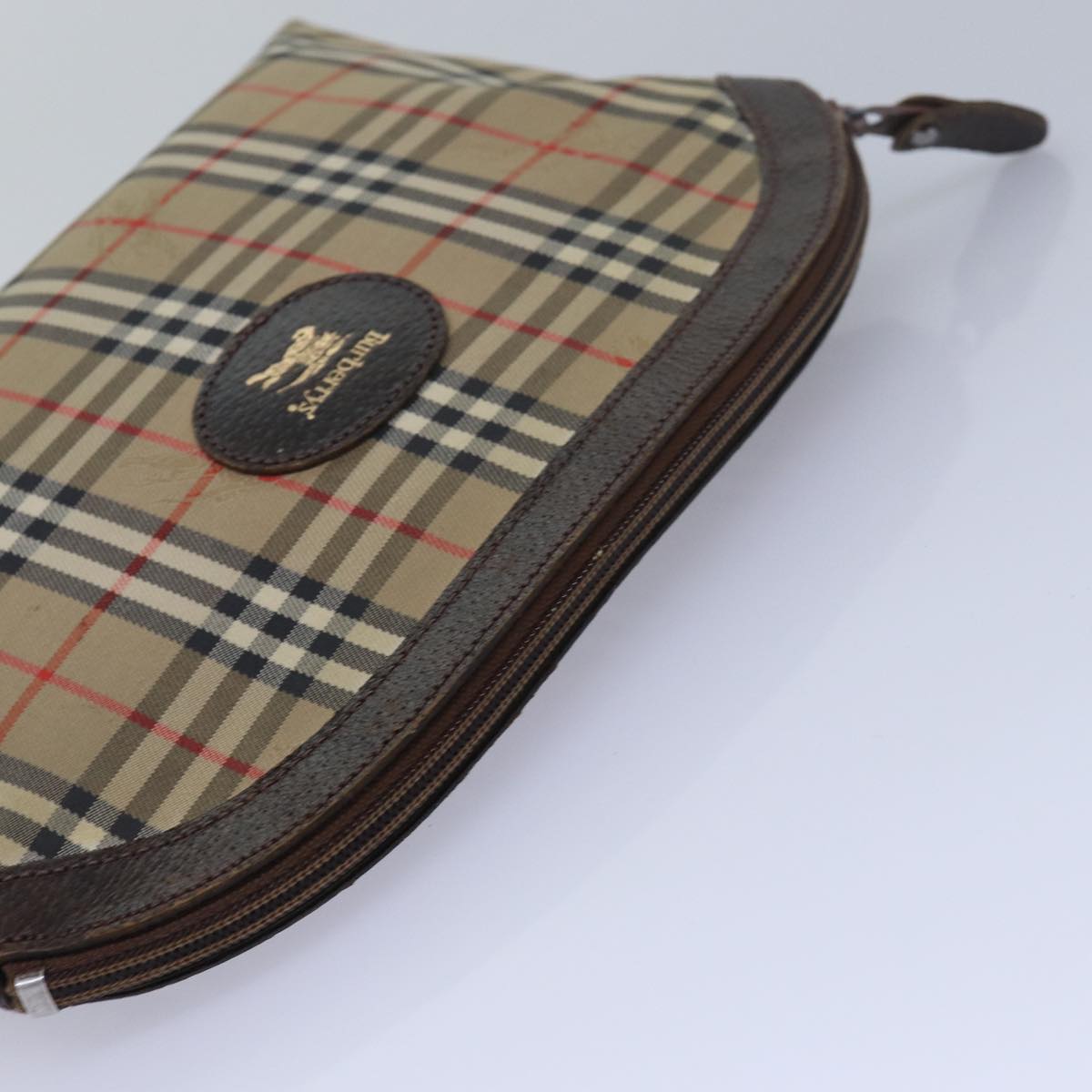 Burberry Nova Check Beige Canvas Clutch Bag ( )