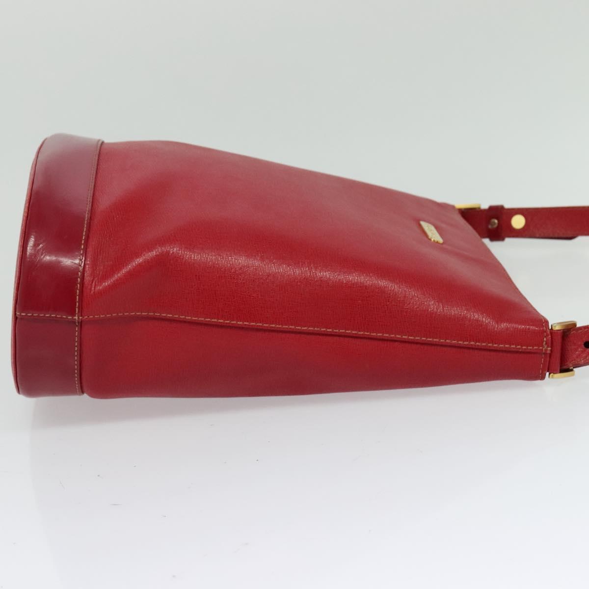 Burberry Nova Check Red Leather Shoulder Bag ( )
