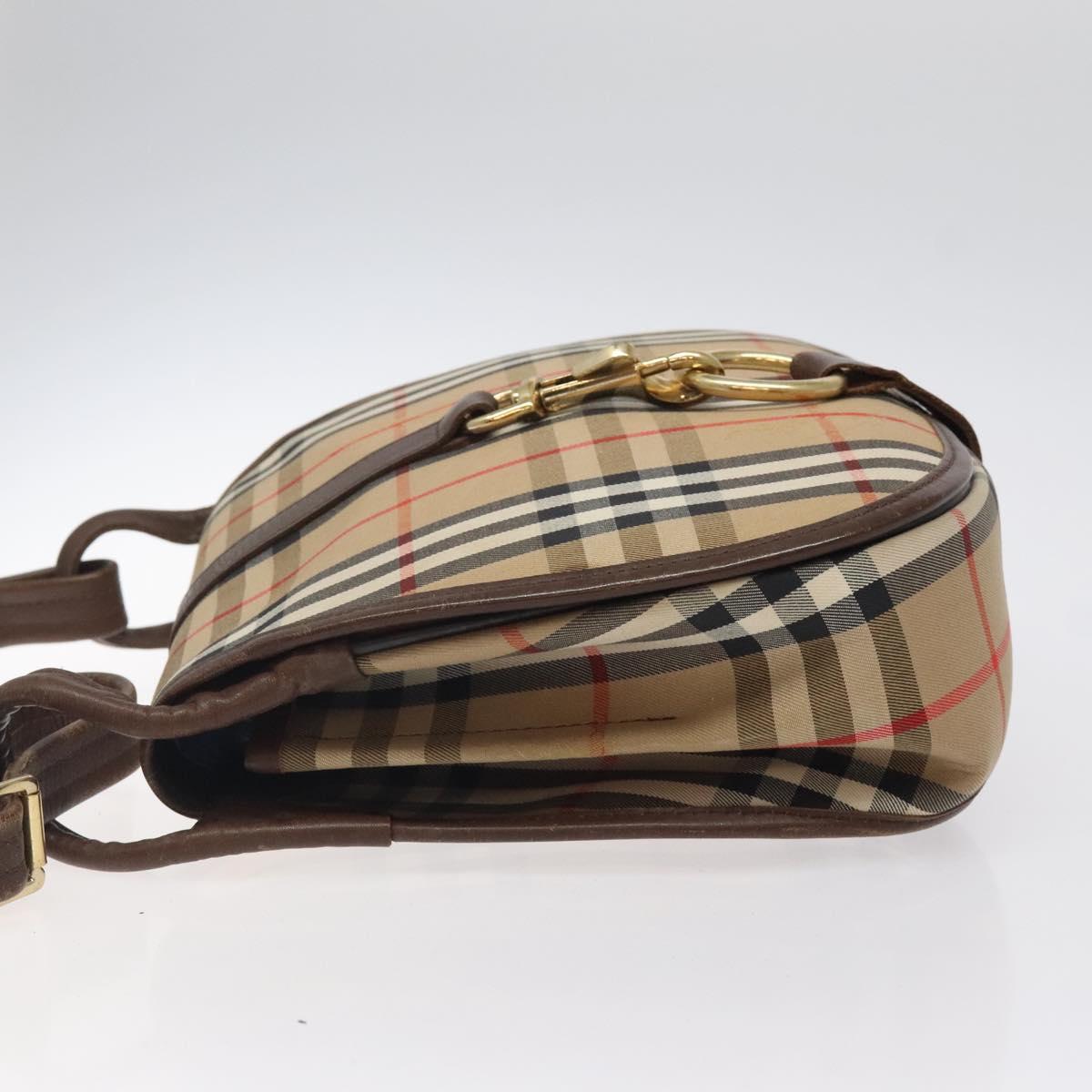 Burberry Haymarket Beige Canvas Shoulder Bag ( )