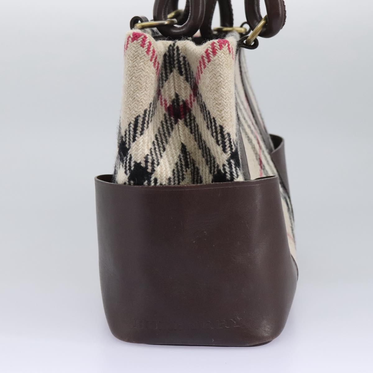 Burberry Nova Check Beige Wool Handbag ( )
