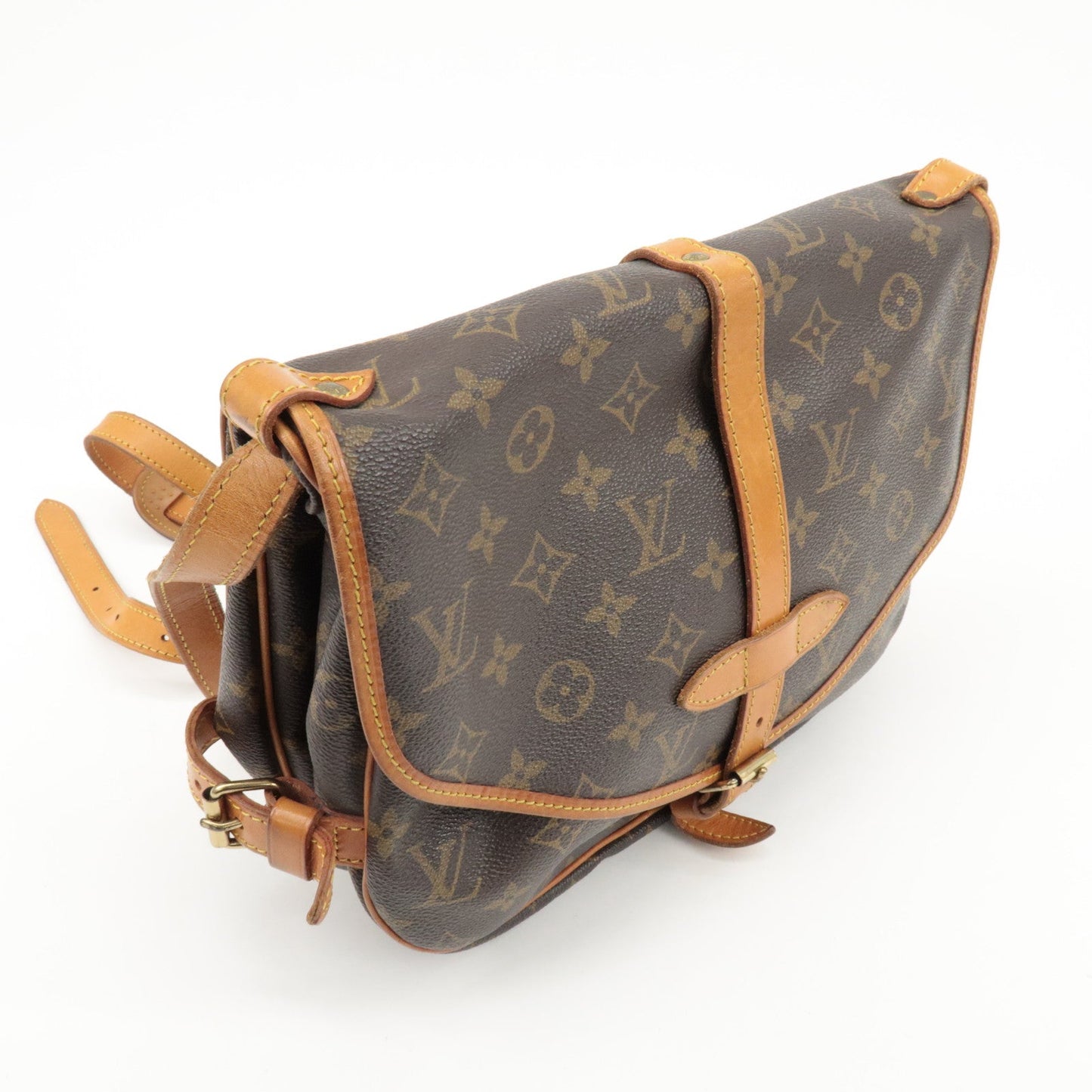 Louis Vuitton Monogram Saumur 30 Shoulder Bag Brown M42256