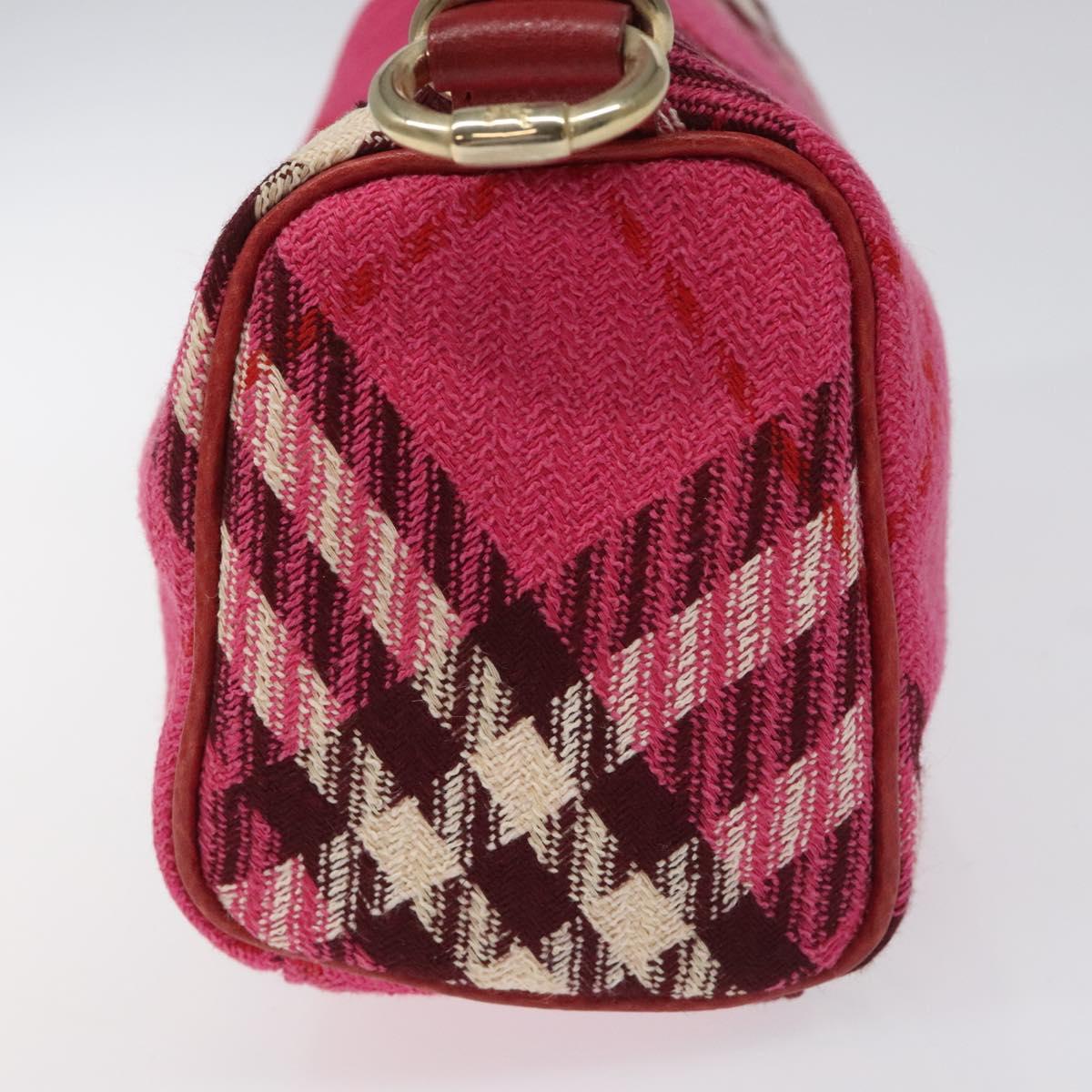 Burberry Nova Check Pink Canvas Handbag ( )