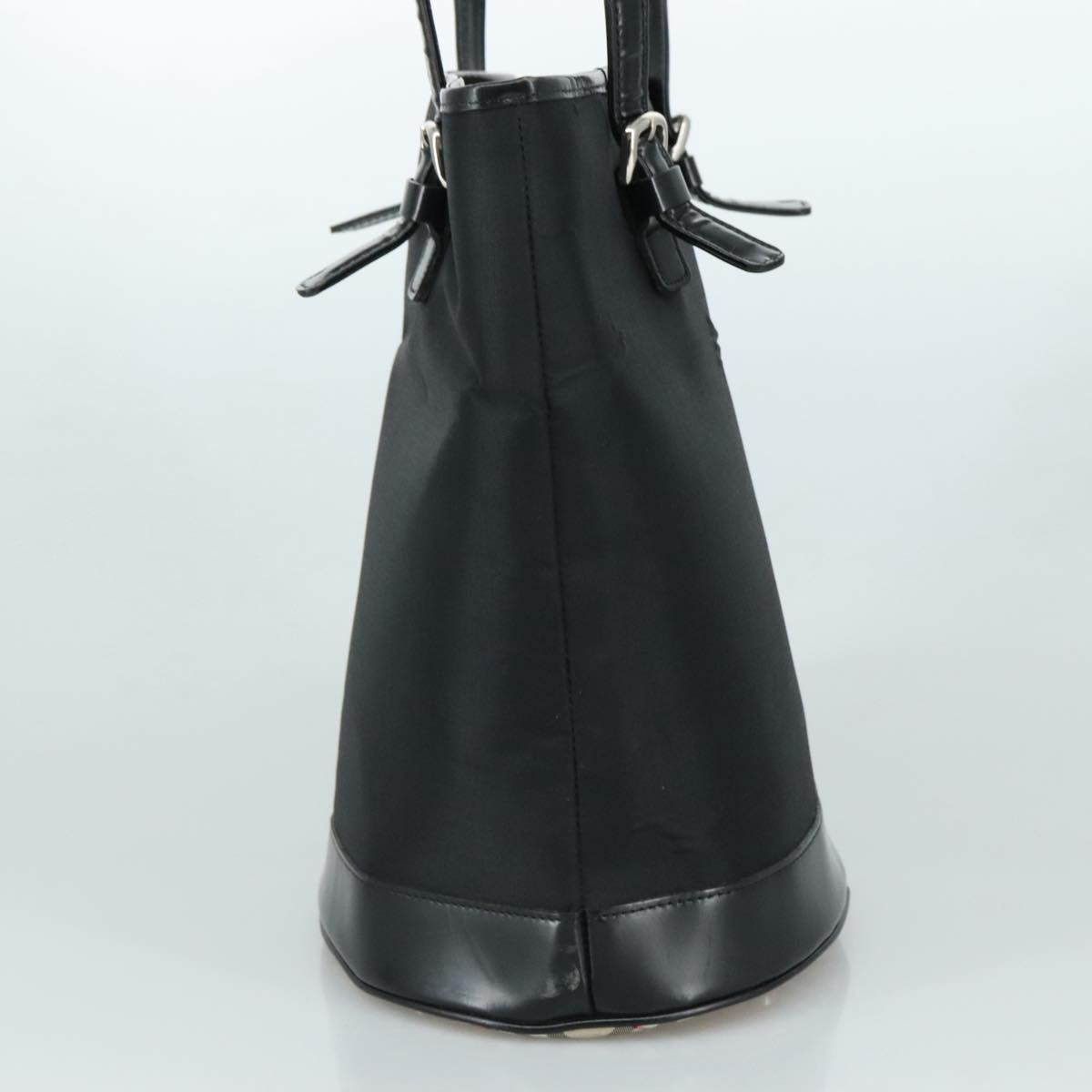 Burberry Nova Check Black Leather Tote Bag ( )