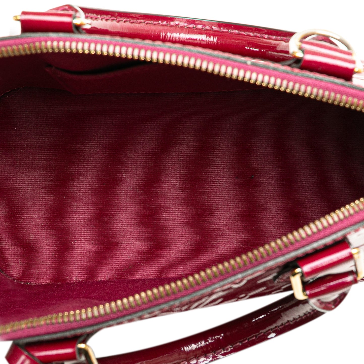 Red Louis Vuitton Monogram Vernis Alma BB Satchel