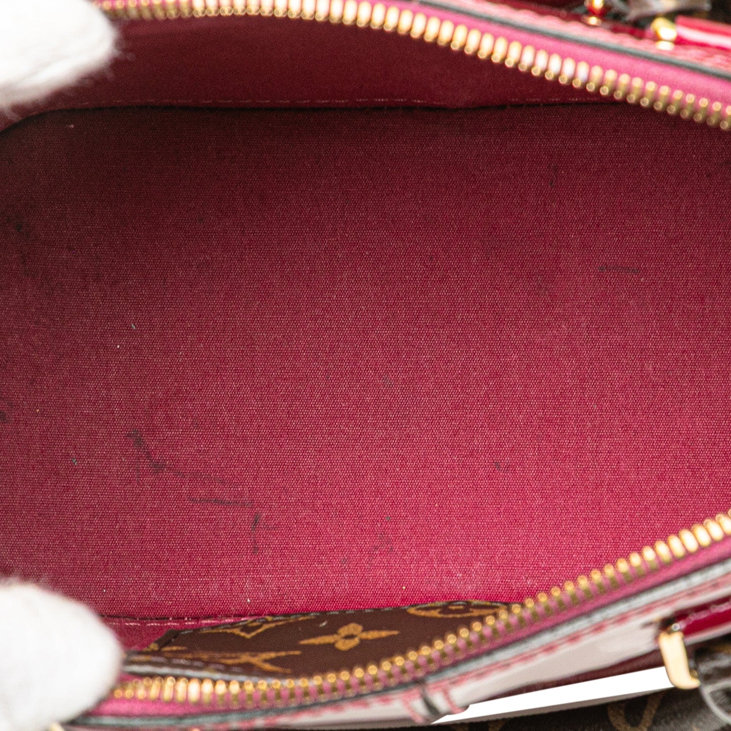 Purple Louis Vuitton Vernis Miroir Alma BB Satchel