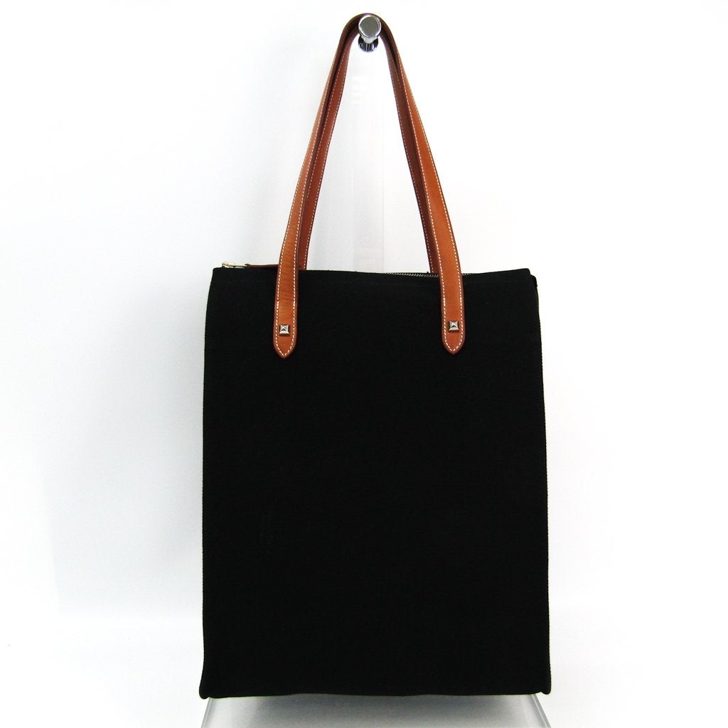 Luxury Hermes Black Canvas Cabas Mira Tote (SHA11421)