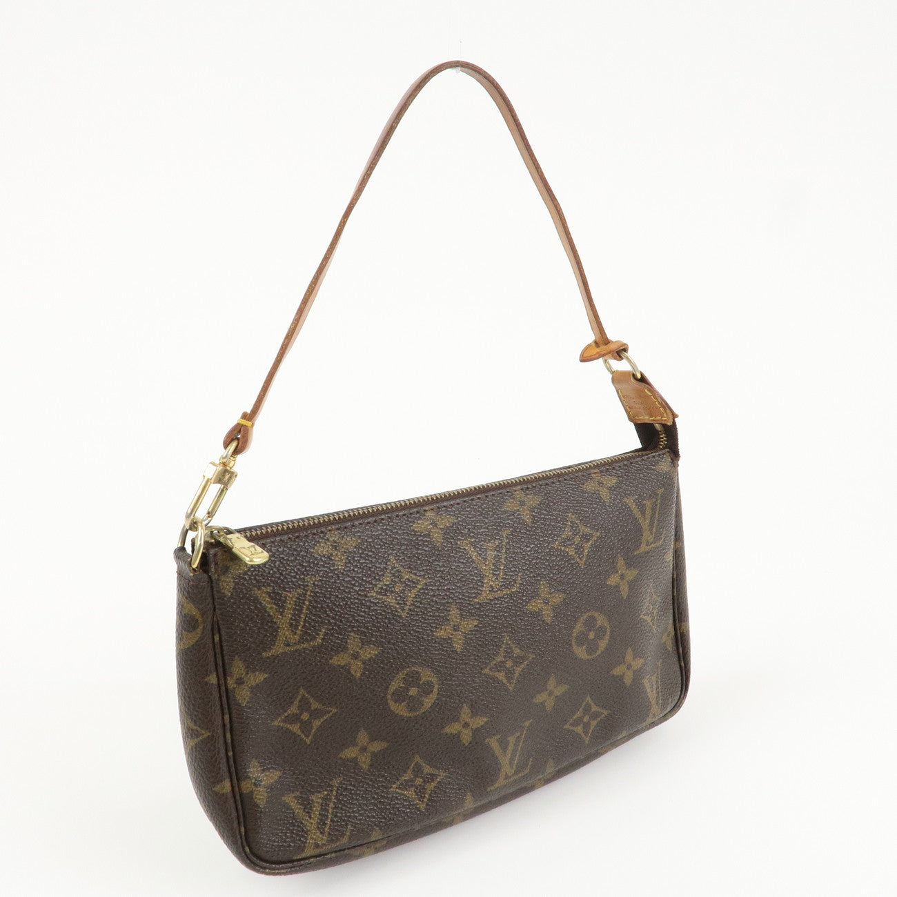 Louis Vuitton Monogram Pochette Accessoires Hand Bag Brown M51980