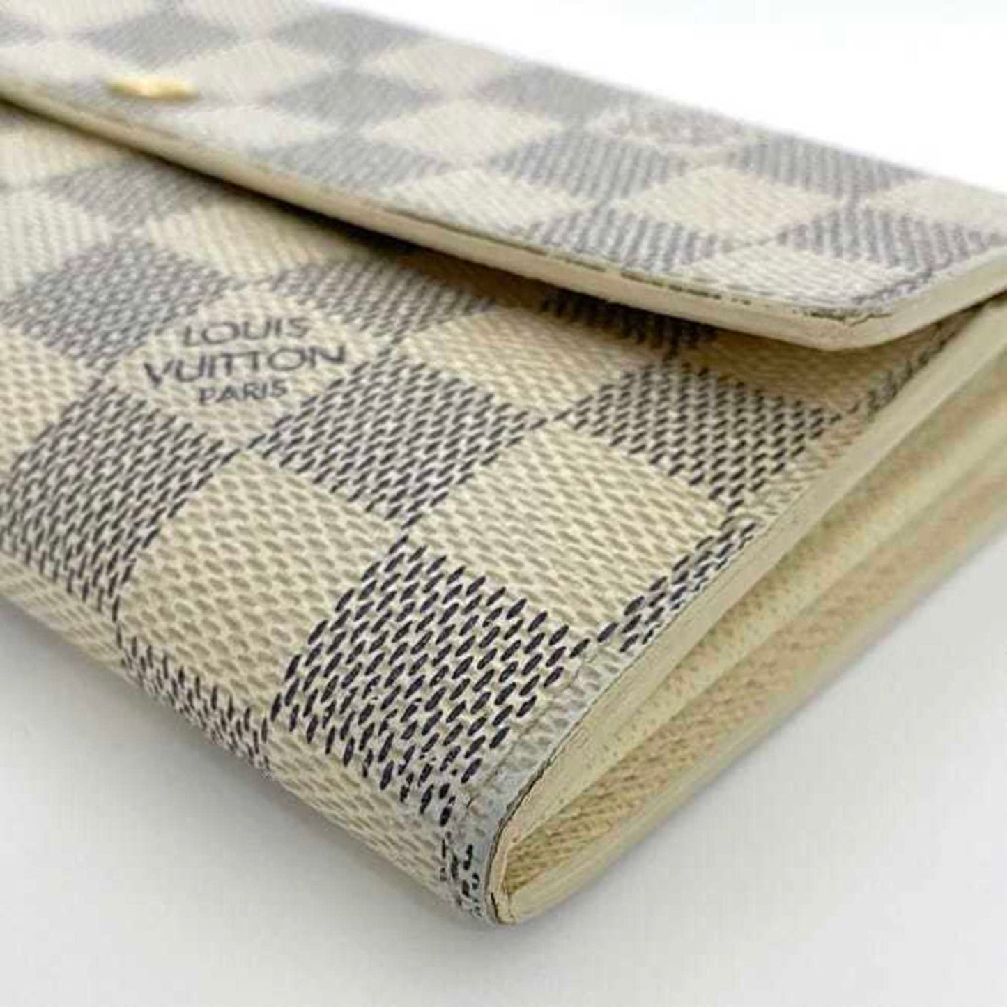 Louis Vuitton Damier Azur Damier Canvas Long Wallet (Bi-Fold)