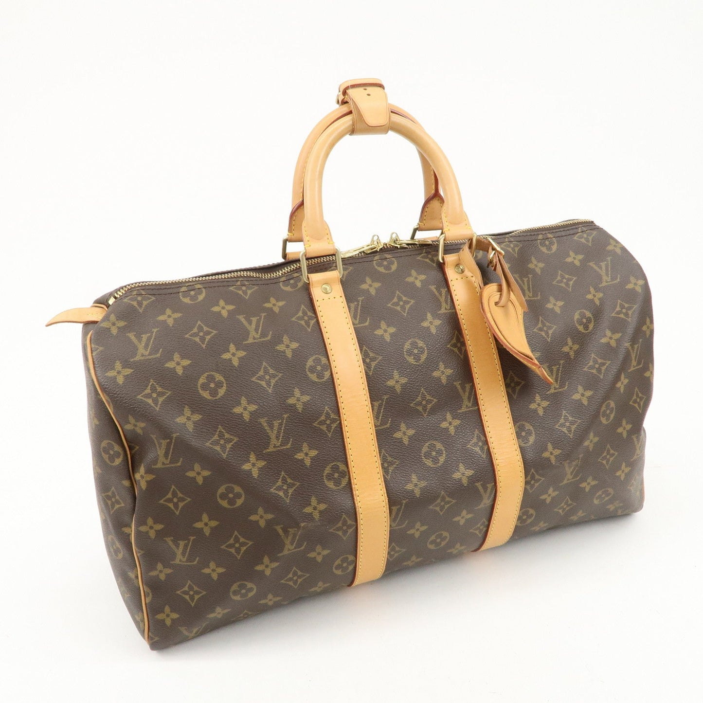 Louis Vuitton Monogram Keep All 45 Boston Bag Brown M41428