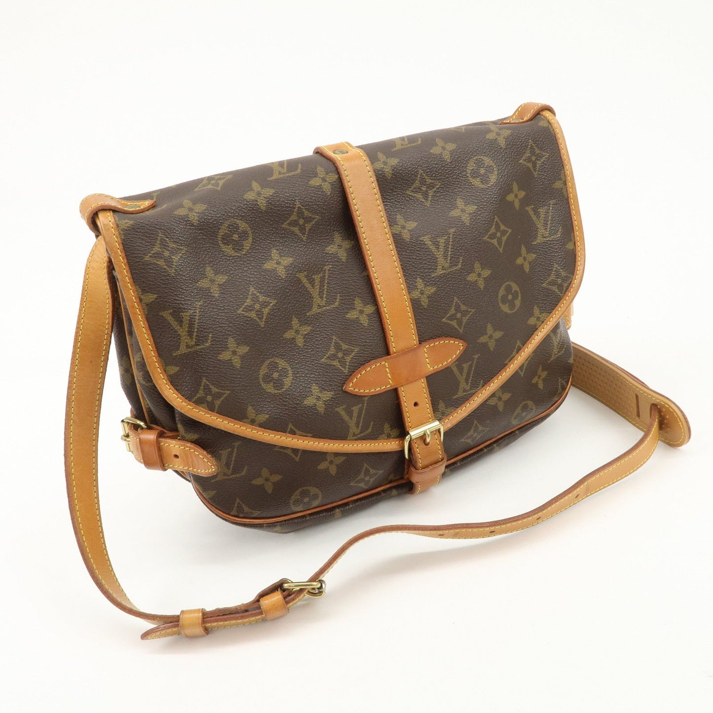 Louis Vuitton Monogram Saumur 30 Shoulder Bag Brown M42256