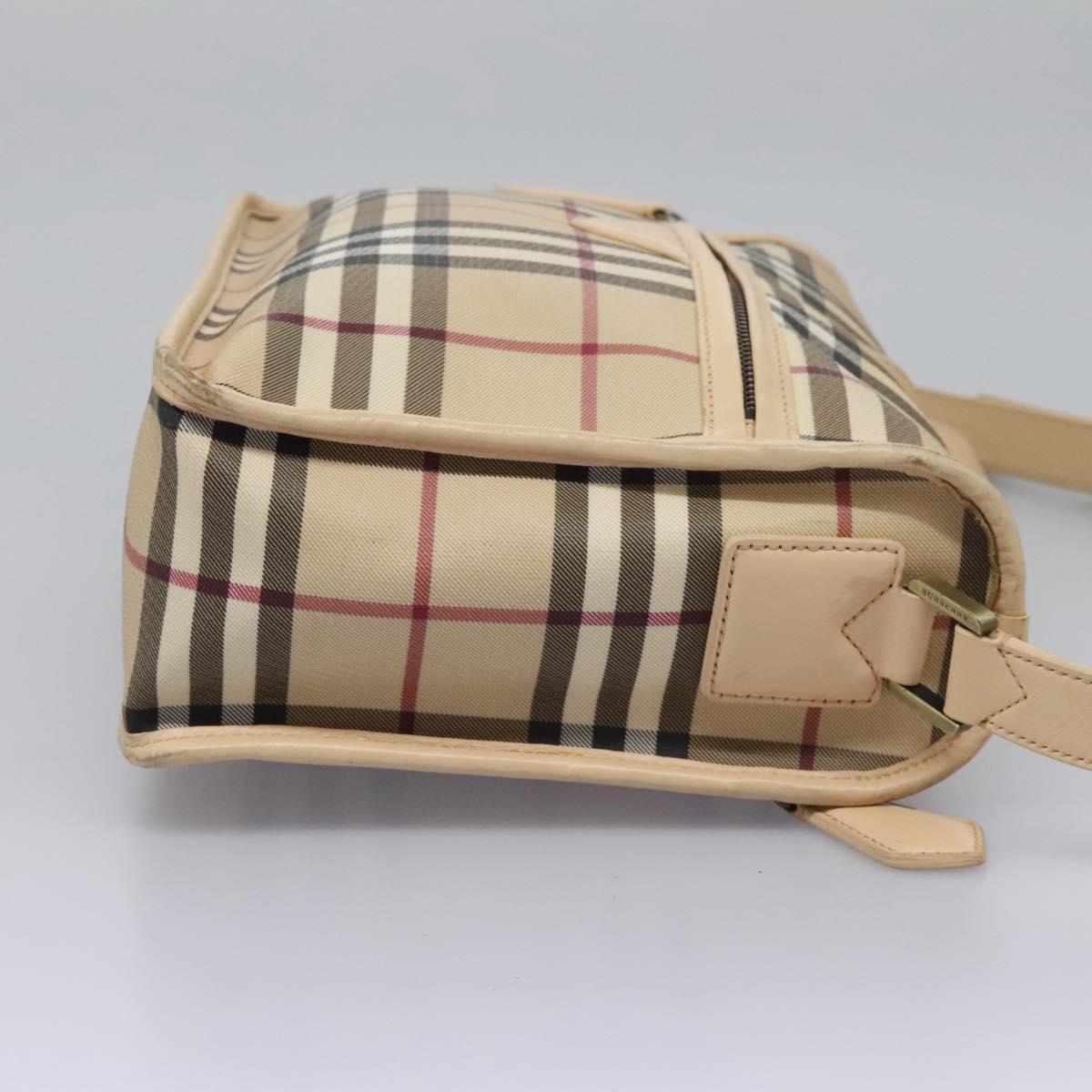 Burberry Nova Check Beige Canvas Shoulder Bag ( )