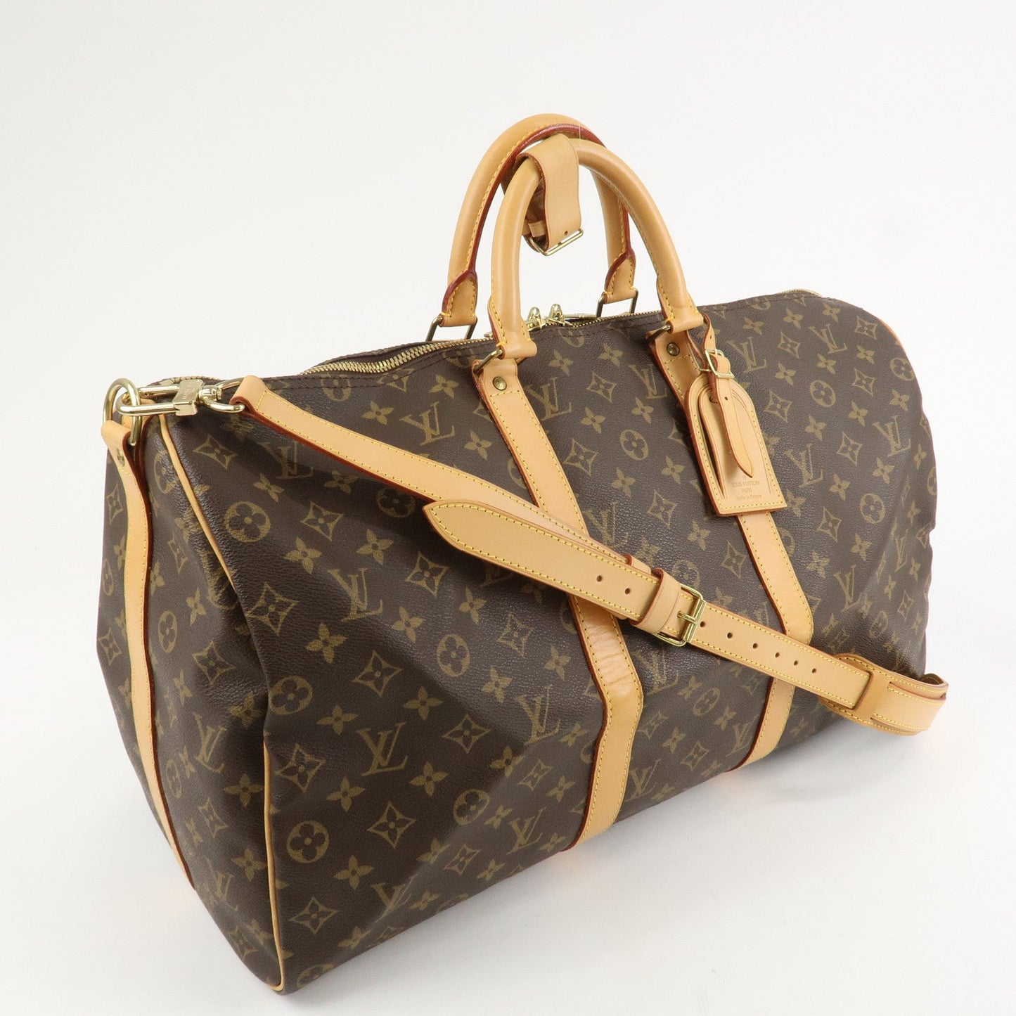 Louis Vuitton Monogram Keep All Bandouliere 50 Boston Bag M41416