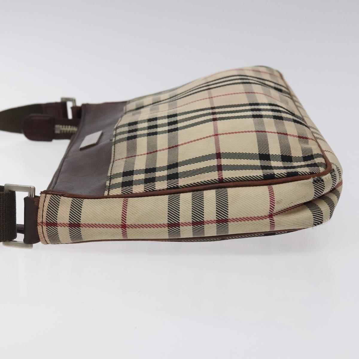 Burberry Nova Check Beige Synthetic Shoulder Bag ( )