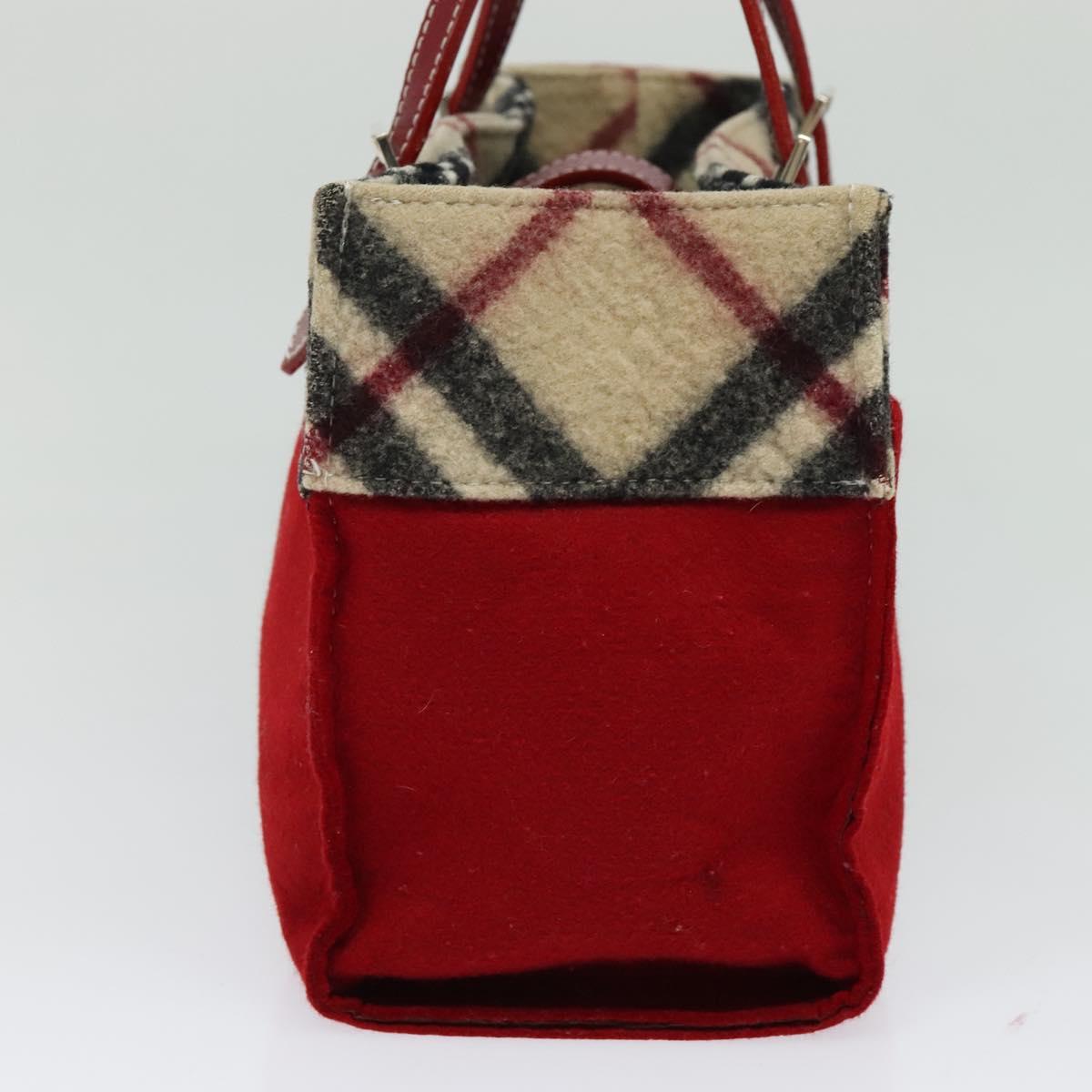 Burberry Nova Check Red Wool Handbag ( )