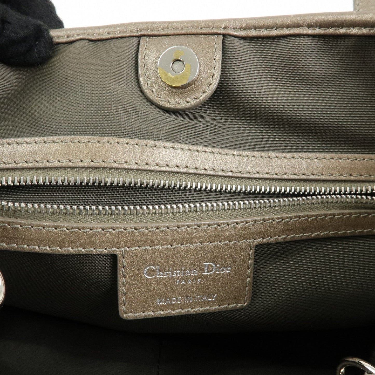 Christian Dior Panarea Cannage PVC Coated Canvas Tote Bag Gray
