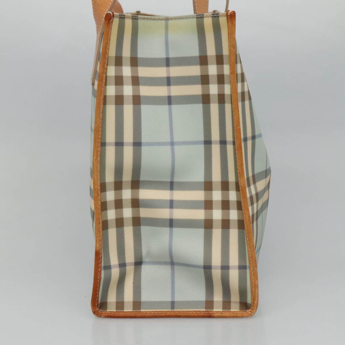 Burberry Nova Check Blue Canvas Tote Bag ( )
