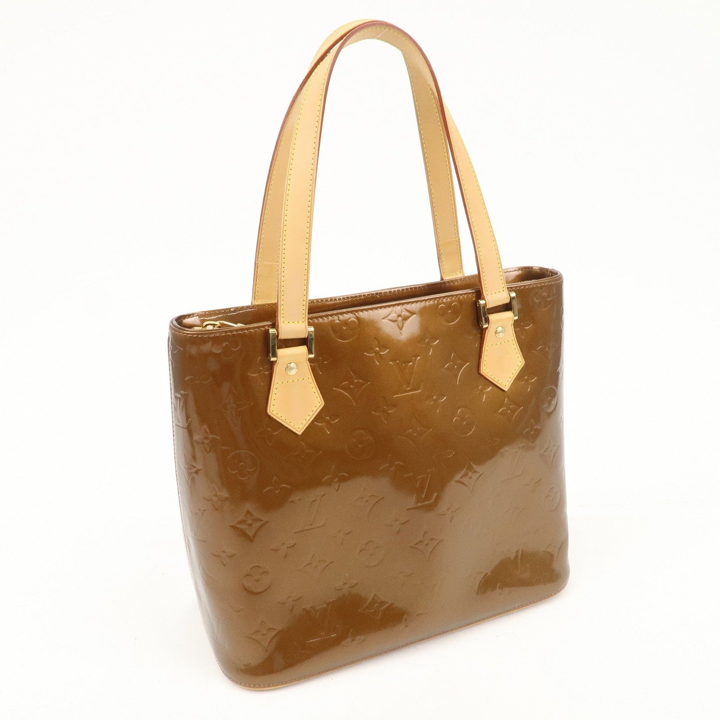 Louis Vuitton Monogram Vernis Houston Tote Bag Hand Bag Bronze M91122