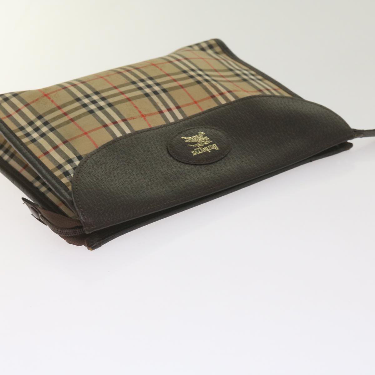 Burberry Nova Check Beige Canvas Clutch Bag ( )