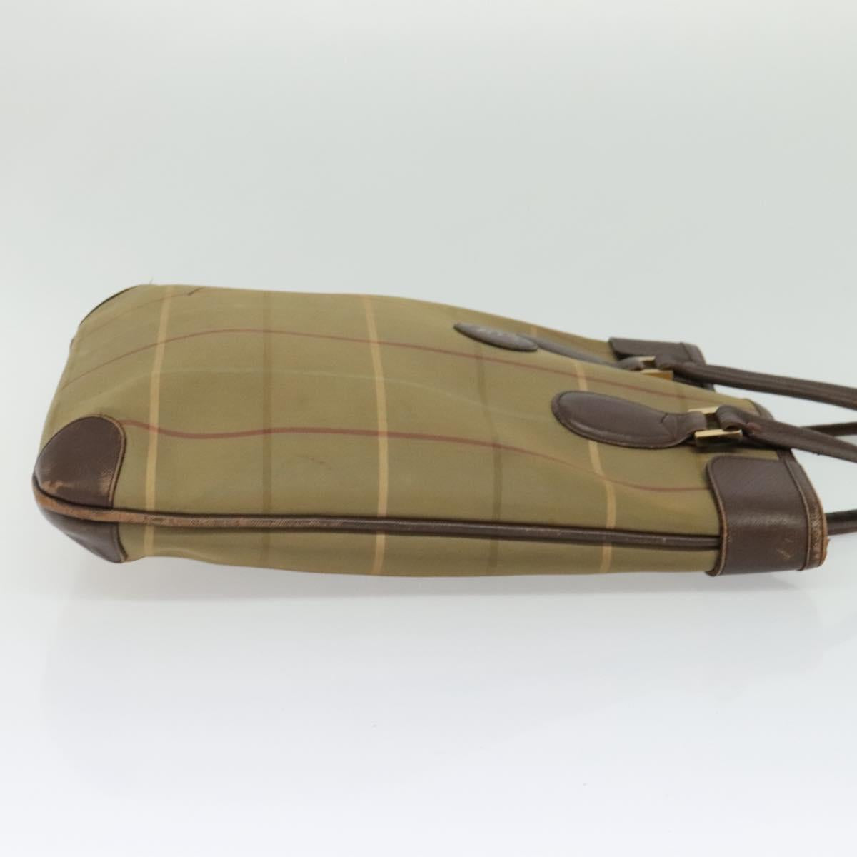 Burberry Nova Check Tote Khaki Canvas Tote Bag ( )